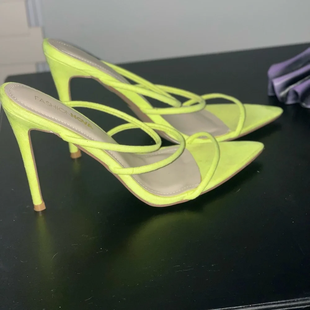 Neon sale ! Slip on heels 8.5 summer!!! Price drop - Picture 1 of 2